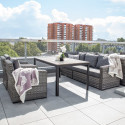 Modular sofa GENEVA 2-seater, right arm, grey