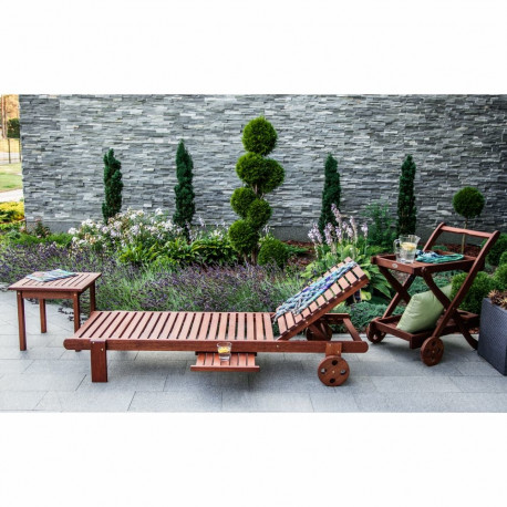 Lamamistool MALAY 196x61xH80cm, meranti