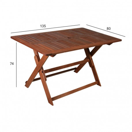 Table MODENA 135x80xH74cm, meranti