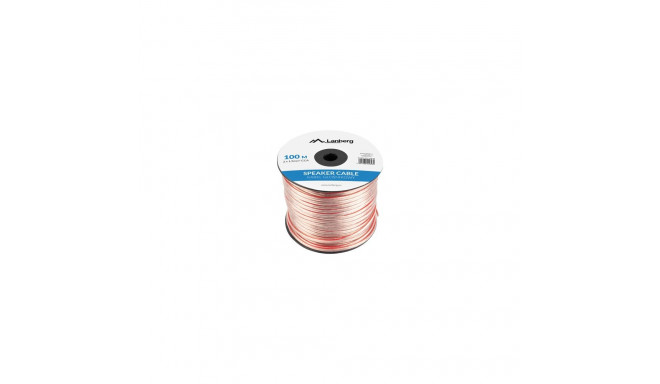 SPEAKER CABLE 2X1.5MM2 100M TRANSPARENT LANBERG