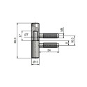 WINDOW HINGE 13X60 ZN YELLOW