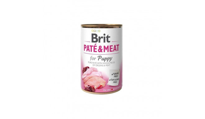 BRIT CARE CHICK&TURK PATE&MEAT FOR PUPPY