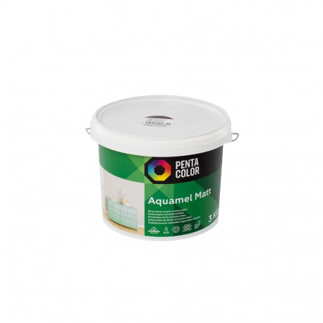 PAINT  AQUAMEL  DARK BROWN 3 KG MATT