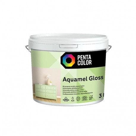 AQUAMEL valge 3 kg läikiv värv
