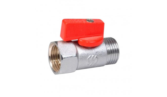 VALVLE MINI 1/2 M/F RED HANDLE