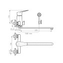 BATH FAUCET LONG SPOUT DVI253.5/1