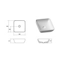 Washbasin Uni 380 S Slim ceramic white