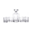 WHISKEY GLASSES AND GARAFE SET 6 PCS. OP