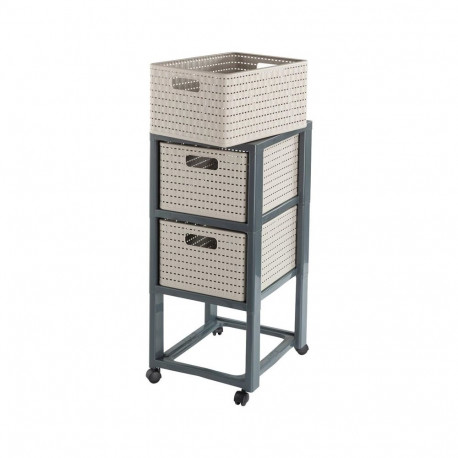 TOWER 3 x A4 ratastega riiul country