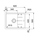 SINK FRAGR. BFG 611-62 ONUX POP-UP 62X50