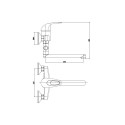 BATHROOM FAUCET WITH LONG BEAK DF1224-1