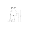 KITCHEN FAUCET WITH HIGH BEAK DF1077