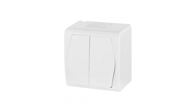 SWITCH HERMES2 2G WHITE IP44 1002-00