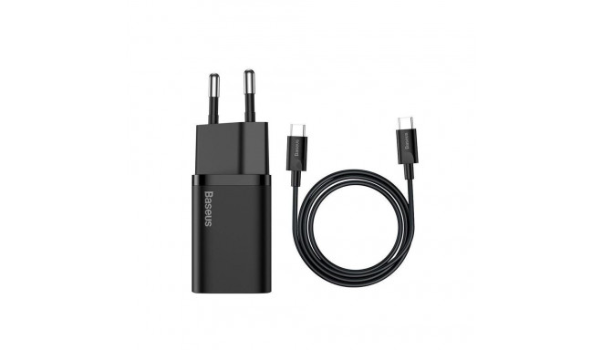 1C 25W laadija kaabliga must