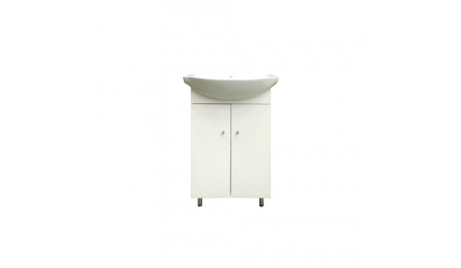 MYKONOS 50 SET WHITE WASHBASIN/CABINET