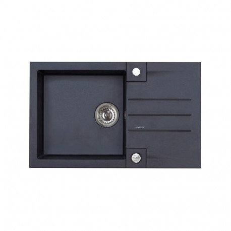 SINK WITH A SIPHON (ROCK 130 91 BLACK