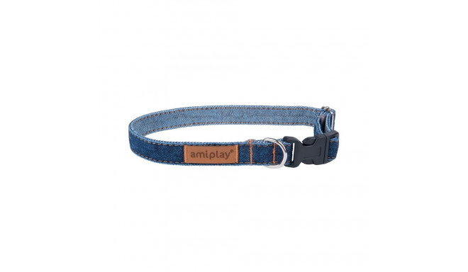 COLLAR ADJUS DENIM M 25/40X1.5CM NAVYBLU