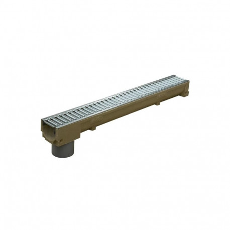 DUCT ELEMENT WITH GRATE AND PVC PIPE 1M