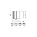 PIPE WAFIX S&W EXP.110 MATERIAL PP GREY