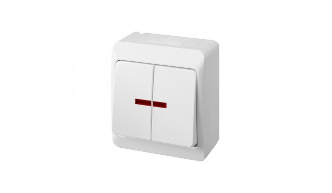 HERMES 2G valge valgustatud lüliti IP44 0342-02