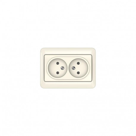 DOUBLE SOCKET WITHOUT EARTH