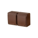 SOCKET HERMES 2PL BROWN IP44 0325-06
