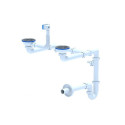 DOUBLE SINK SIPHON+FLANGE 3 1/2IN LD0515