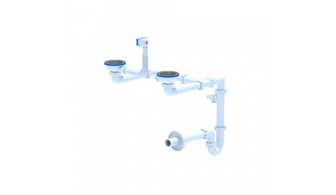 DOUBLE SINK SIPHON+FLANGE 3 1/2IN LD0515