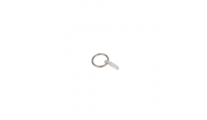 CURTAIN RINGS W HOOKS SILVER D16 10UNIT