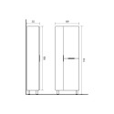 BATHROOM CABINET SU60DL-3N WHITE