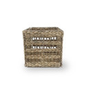 FOLDABLE BASKET 30X30X30CM STEEL/SEAGRAS