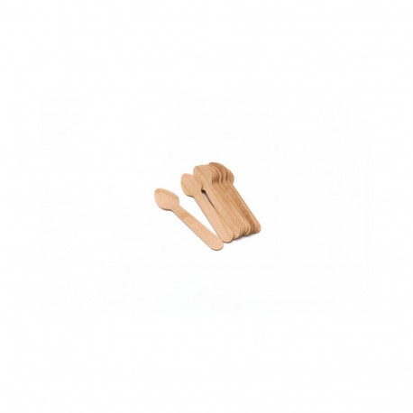 DISPOSABLE WOODEN TEASPOONS 10PCS
