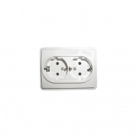 SOCKET 2-ne süvistatav maandusega pistikupesa 16-021