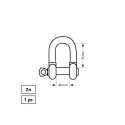 ARCHED ROPE STRAINER M22 3/8 1DD