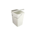 SQUARE BUCK WITH LID 31X30X40CM 25L WHT