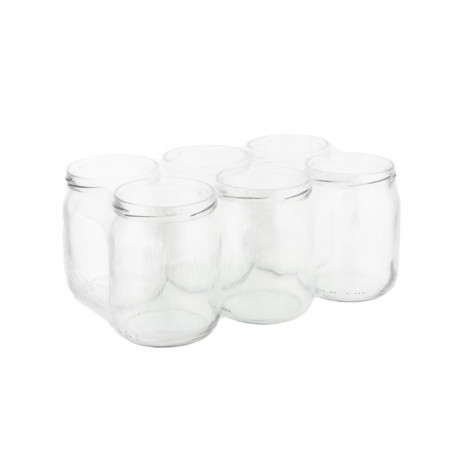 JAR 540ML 6PCS WITHOUT LID 82MM