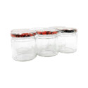 JAR 210ML WITH LID 66MM 6PCS