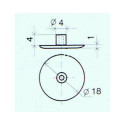 ECCENTRIC LID DE1/S29 BLACK 18MM (100)HH