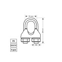 ROPE CLIP 8.0 MM ZN DIN741 4DD