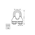ROPE CLIP 5.0 MM AISI304 1DD