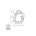 QUICK LINK DELTA SHAPED 8.0MM IN BLISTER