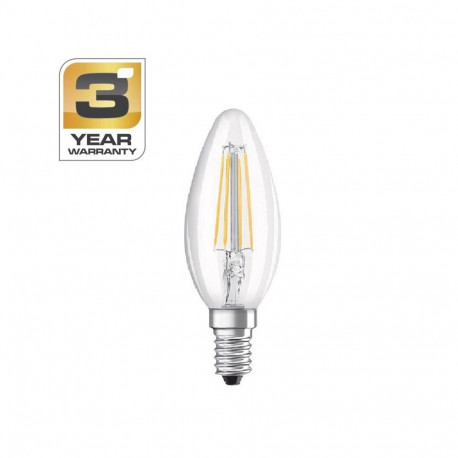LED pirn B35 4.3W E14 2700K 470lm filament