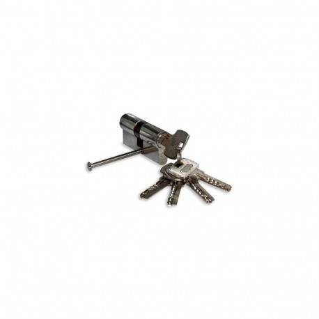 CYLINDER LOCK 60MM 30X30 CHROME 5 KEYS