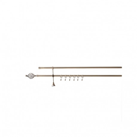 DOUBLE CURT RAIL SET D19 300 CM