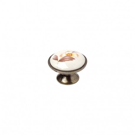 FURNITURE KNOB D30 7-814.44 ANT BRASS