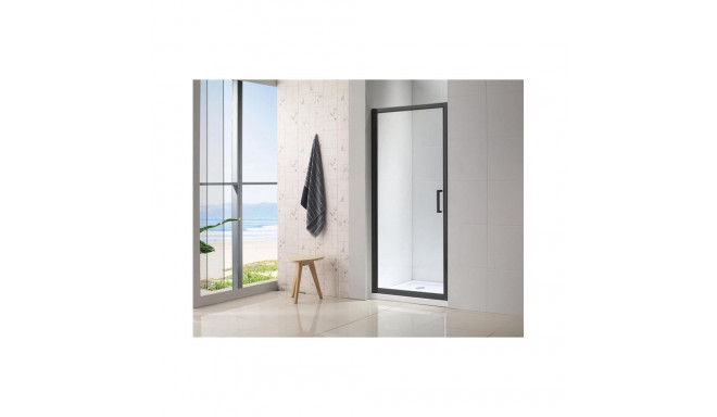 SHOWER DOOR 80X190CM 6MM  BLACK