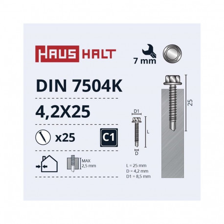 SELF SCREW 4,2X25 DIN7504K ZN 25PCS