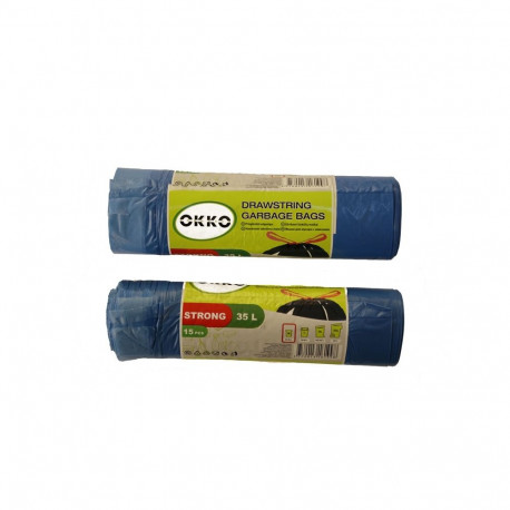 OKKO STR sinised prügikotid 35L 15 tk