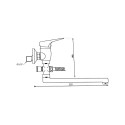 BATH FAUCET LONG SPOUT L-1103A WO ACC
