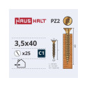 CHIPBOARD SCREW 3.5X40 YLW ZP 25PCS G1